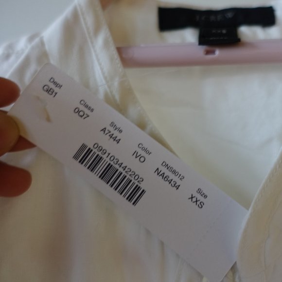 J.Crew A7444 Pom-Pom Tassel Swim Cotton Beach Tunic Top XXS 00 - Picture 6 of 16